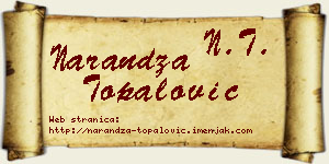 Narandža Topalović vizit kartica